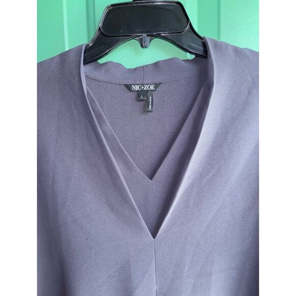 Nic & Zoe large slate gray beautiful top - Picture 5 of 7